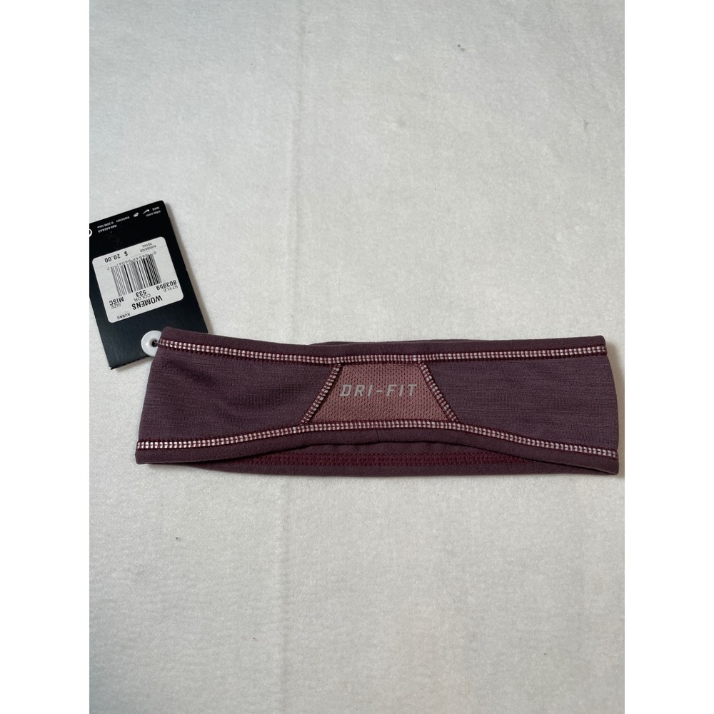 Nike Womens Dri-FIT Running Headband Ear Warmer Plumโ 803959-533 NWT